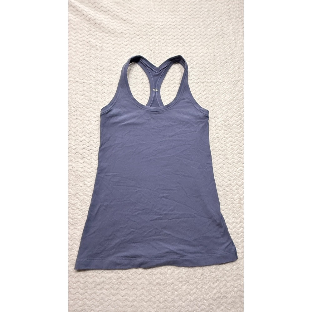 Lululemon Cool Racerback Tank Top Muted Blue Purple Luon Activewear Sz 4-6